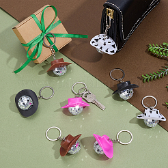 20Pcs 4 Colors Plastic Keychains&nbsp;KEYC-PH0002-17
