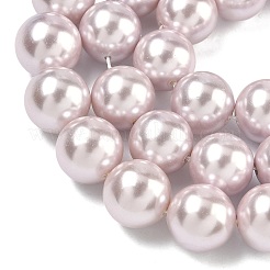 Electroplated Shell Pearl Beads Strands&nbsp;BSHE-G041-12mm-06