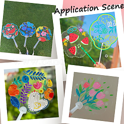 10Pcs PVC Hand Held Fan&nbsp;DIY-SP0002-51B