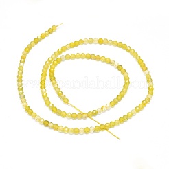 Natural Dyed & Heated Yellow Agate Beads Strands&nbsp;G-O180-05C