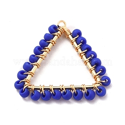 Matte Opaque Glass Seed Beads Pendants&nbsp;PALLOY-JF00521
