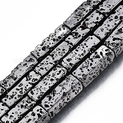 Electroplated Natural Lava Rock Beads Strands&nbsp;G-T114-63