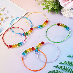 6Pcs Glass Beads Bracelets&nbsp;BJEW-TAC0038
