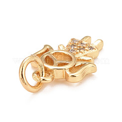 Eco-Friendly Brass Micro Pave Cubic Zirconia Pendants&nbsp;KK-M225-15G