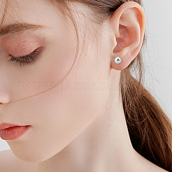 16 Pairs 4 Size Plastic Imitation Pearl Stud Earrings with Steel Iron Pins&nbsp;EJEW-AN0003-89
