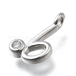 Brass Micro Pave Cubic Zirconia Pendants&nbsp;KK-B132-12P-B