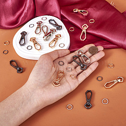 15Pcs 6 Colors Alloy Swivel Snap Hook Clasps&nbsp;FIND-TA0003-78