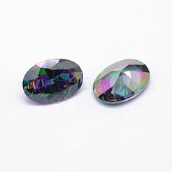 Cubic Zirconia Pointed Back Cabochons&nbsp;ZIRC-L066-12x10mm-001