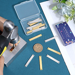 20Pcs 2 Colors 304 Stainless Steel Connector Charms&nbsp;STAS-SC0008-99