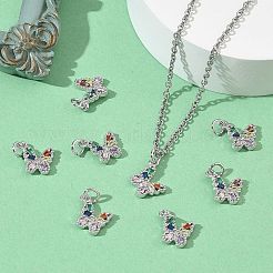 SHEGRACE Brass Pave Clear Cubic Zirconia Pendants&nbsp;XGRQ3Q921-628P-A