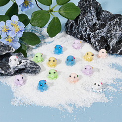 48Pcs 6 Colors Mini Cute Resin Octopus Ornament&nbsp;AJEW-FH0003-96