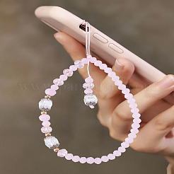 1Pc Acrylic & Glass Beads Mobile Strap&nbsp;HJEW-LP0001-49