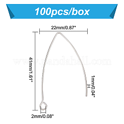 304 Stainless Steel Earring Hooks&nbsp;STAS-PH0018-18