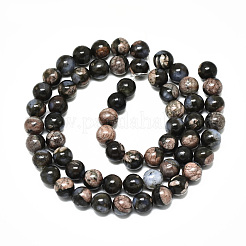 Natural Glaucophane Beads Strands&nbsp;G-R485-12-6mm