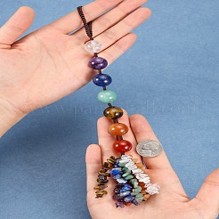 Gemstone Beads Big Pendant Decorations&nbsp;HJEW-PW0001-017