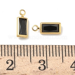 Brass Glass Charms&nbsp;KK-Z136-13G-03