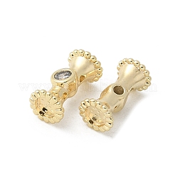 Brass Micro Pave Cubic Zirconia Beads&nbsp;KK-U052-19G