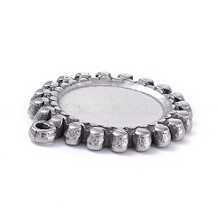 Non-Tarnish 304 Stainless Steel Pendant Cabochons Settings&nbsp;STAS-P288-19P