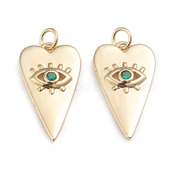 Brass Micro Pave Cubic Zirconia Pendants&nbsp;ZIRC-I042-01