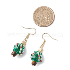 304 Stainless Steel Christmas Tree Dangle Earrings&nbsp;EJEW-MZ00494
