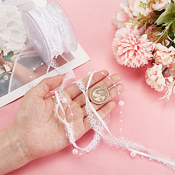 1 Roll Polyester Flower Lace Trims&nbsp;OCOR-HY0001-08A