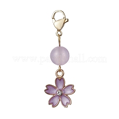 Alloy Enamel Flower Pendant Decorations&nbsp;HJEW-JM01599