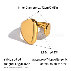 304 Stainless Steel Cuff Open Rings for Women&nbsp;YO3439