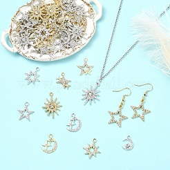 52Pcs 13 Styles Zinc Alloy Pendants&nbsp;FIND-YW0012-45