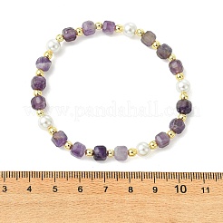 Natural Gemstone & Non-magnetic Synthetic Hematite & Shell Pearl Beaded Bracelets for Women&nbsp;BJEW-JB13892