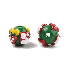 Christmas Theme Hand Painted Acrylic with Enamel Beads&nbsp;MACR-C006-01A