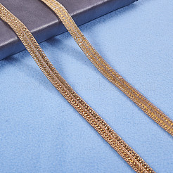 Iron Chain and Two Rows Rhinestone Cup Chain((Hot Melt Adhesive On The Back)&nbsp;CH-BC0001-02