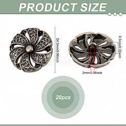 20Pcs Alloy Shank Buttons&nbsp;BUTT-PH0001-58AS
