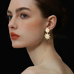 20Pcs Brass Stud Earring Findings&nbsp;KK-BBC0023-12