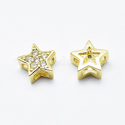 Brass Micro Pave Cubic Zirconia Pendants&nbsp;ZIRC-G130-09G-NR