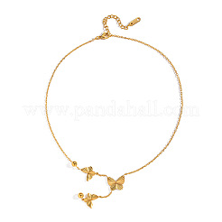 304 Stainless Steel Butterfly Pendant Necklaces for women&nbsp;EV4898