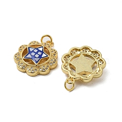 Brass Micro Pave Cubic Zirconia Pendants&nbsp;KK-H457-02G-01