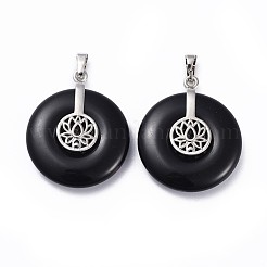 Natural Obsidian Pendants&nbsp;G-F640-B04