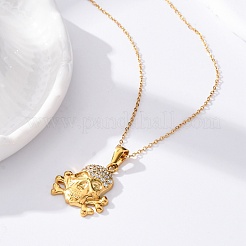 304 Stainless Steel Crystal Rhinestone Skull Pendant Necklaces&nbsp;LS-NJEW-Z057-03C-G