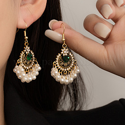 Bohemian Style Alloy Rhinestone Flower  Chandelier Earrings&nbsp;FS-WG4647F-01