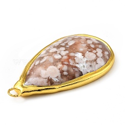 Natural Cherry Blossom Agate Big Pendants&nbsp;KK-G409-03G