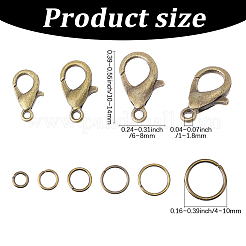 120Pcs Zinc Alloy Lobster Claw Clasps&nbsp;FIND-SC0022-03