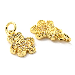 Rack Plating Brass Micro Pave Cubic Zirconia Charms&nbsp;KK-D036-24G