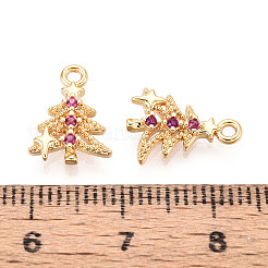 Brass Micro Pave Cubic Zirconia Charms&nbsp;KK-N263-145C-G