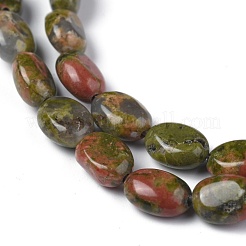 Natural Unakite Round Beads Strands&nbsp;G-Z006-A18