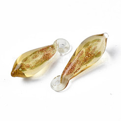 Handmade Gold Sand Lampwork Pendants&nbsp;LAMP-S194-023C