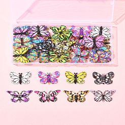 36Pcs 3 Styles Printed Translucent Acrylic Pendants&nbsp;MACR-FS0001-99