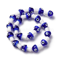 Handmade Evil Eye Lampwork Beads Strands&nbsp;LAMP-S069-01E
