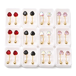304 Stainless Steel Heart Stud Earrings&nbsp;EJEW-F396-04C-G