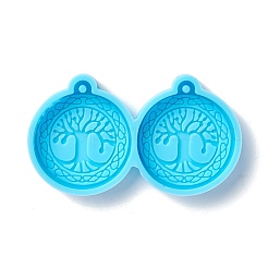 Flat Round with Tree of Life Pendant Silicone Molds&nbsp;LS-DIY-I088-03
