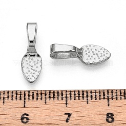 Alloy Glue-on Flat Pad Bails&nbsp;PALLOY-K005-01P